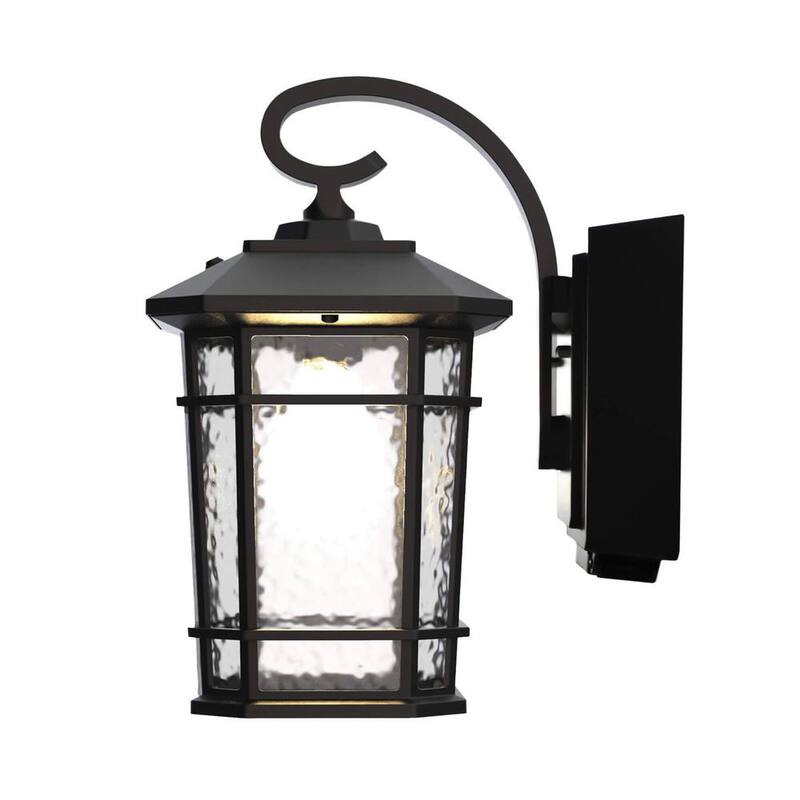 Lámpara de pared LED exterior negra KODA Williams con enchufe de corriente - LM030167-1
