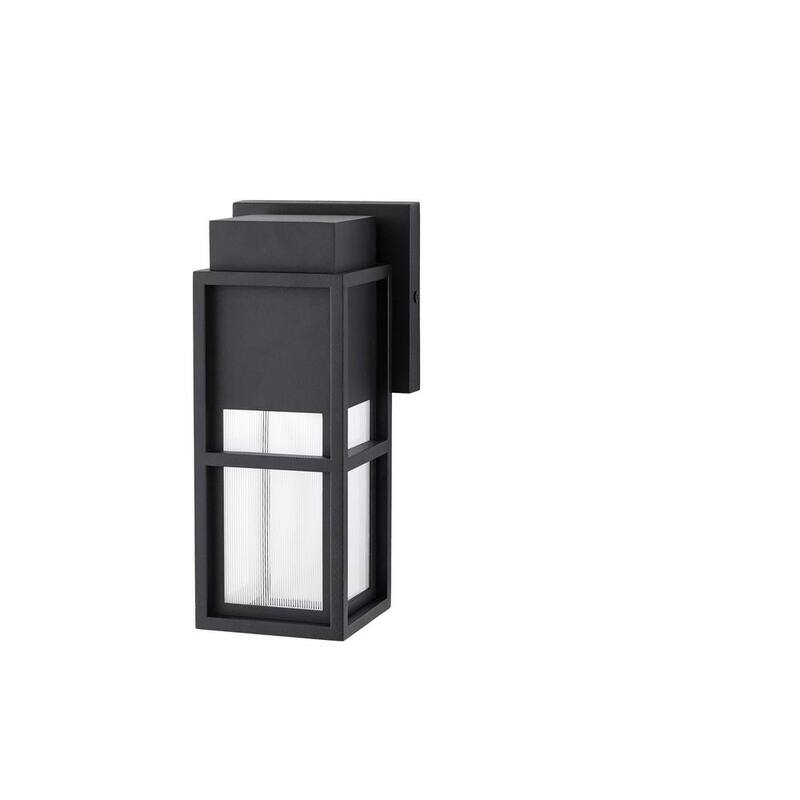 Colección de Decoradores para el Hogar Melrose 10.25 pulgadas 1-Luz Linterna de Montaje en Pared para Exteriores LED Negro Arena - 23759