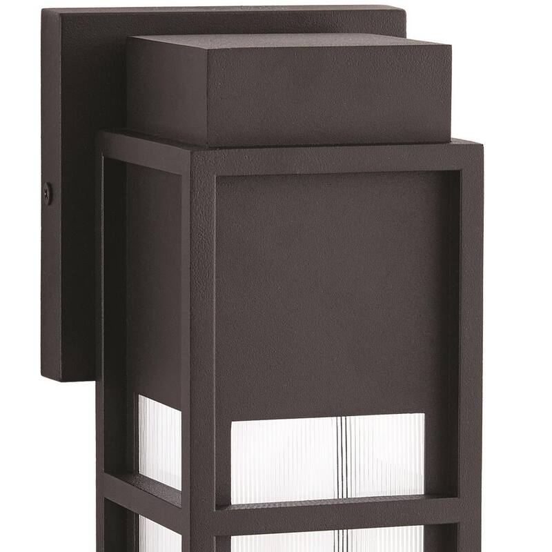 Colección de Decoradores para el Hogar Melrose 10.25 pulgadas 1-Luz Linterna de Montaje en Pared para Exteriores LED Negro Arena - 23759