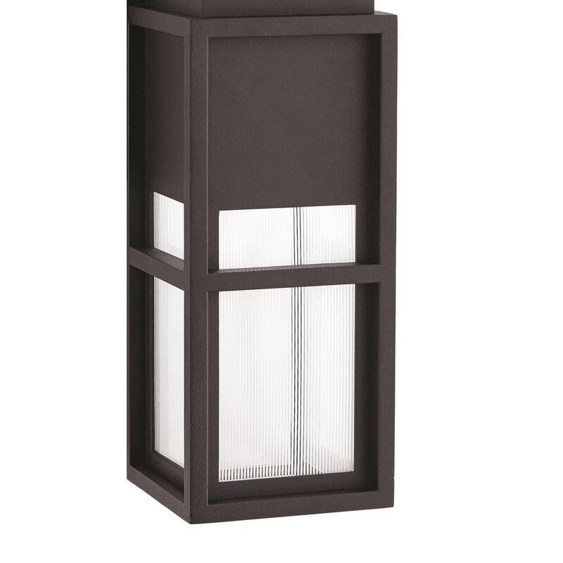 Colección de Decoradores para el Hogar Melrose 10.25 pulgadas 1-Luz Linterna de Montaje en Pared para Exteriores LED Negro Arena - 23759