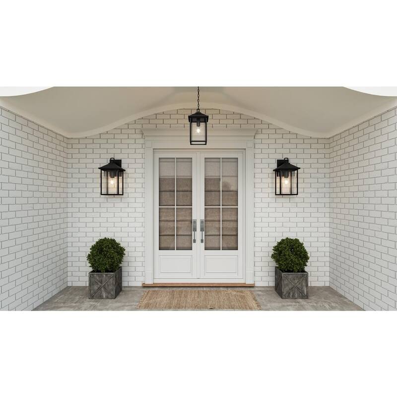 Luminaria de pared exterior Quoizel Fletcher de 1 luz en color negro tierra - FTC8410EK