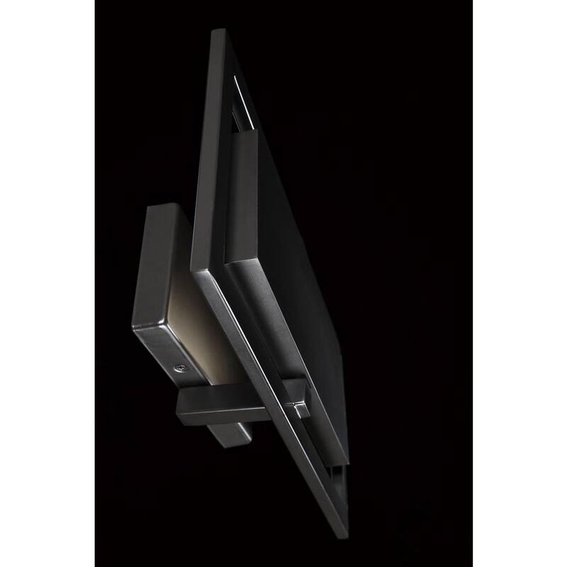 Colección de Decoradores para el Hogar Railford 14.5 pulgadas 1-Luz Linterna de Pared Sencilla Integrada LED para Exterior en Bronce Frotado con Aceite y Lente Grabada - 23741
