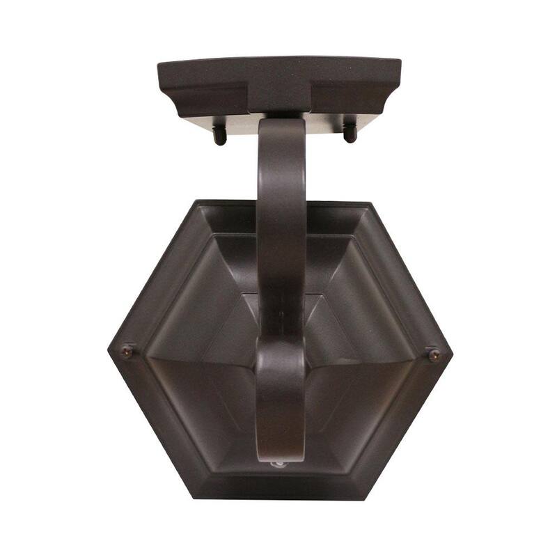 Colección de Decoradores para el Hogar Linterna de Pared Exterior con Sensor de Movimiento Integrado y Luz LED Bronce de 16.1 Pulgadas al Amanecer y al Anochecer con Bombilla Parpadeante - FL-381HD