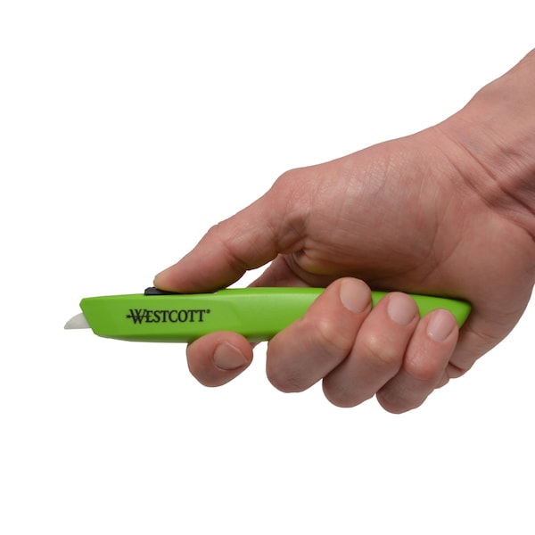 Westcott 6 in Auto-Retracting Box Opening Safety Knife, ABS, 100PK - 17326