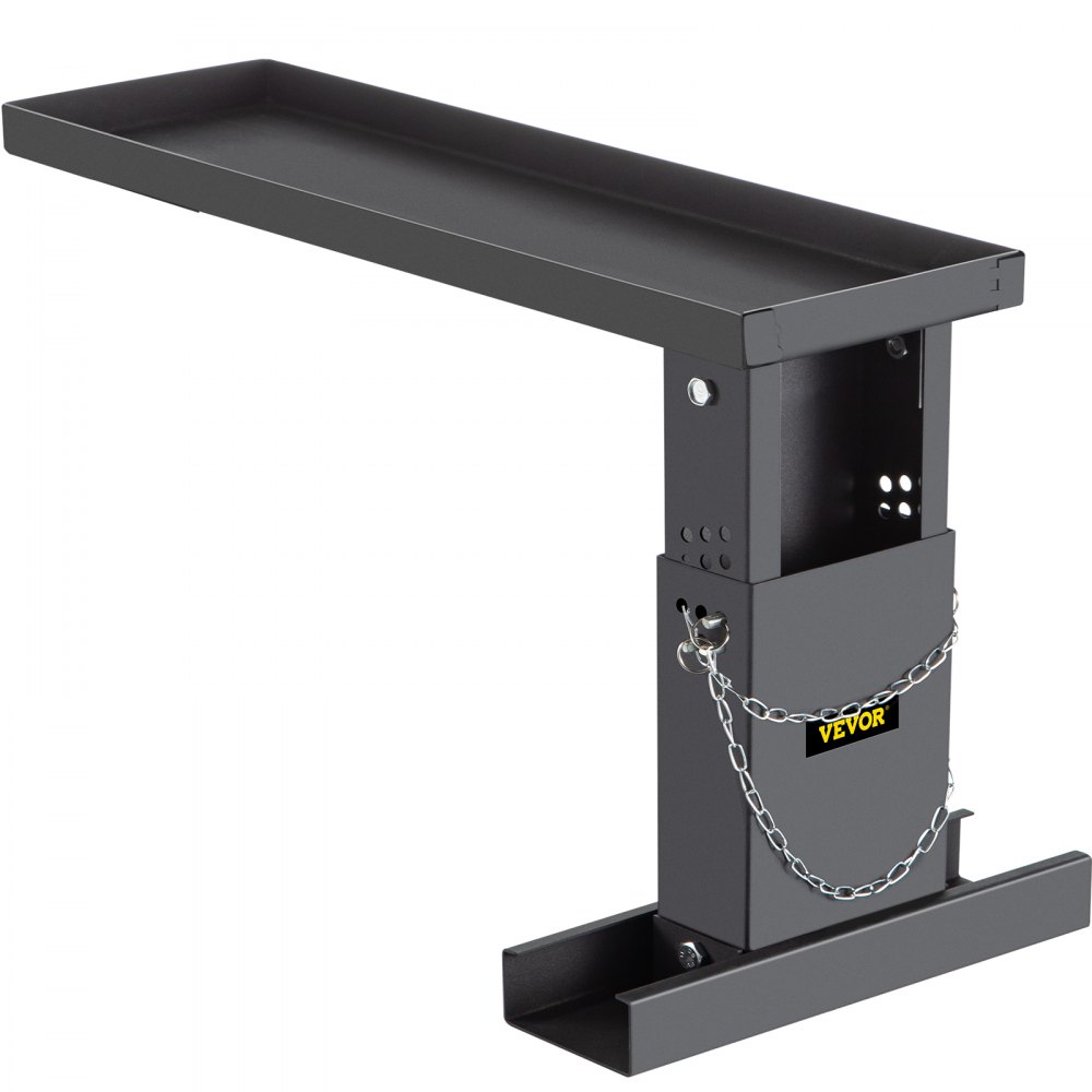 VEVOR 23.4x7.6-Inch Ladder Extender, Extension Ladder 12.25-19.7-Inch Adjustable Height Range, Ladder Leveling Tool, Stair Ladder Extension with Chain Pins in Steel for Stairs, in Black Powder Coated - LTZCA-PRO00000001V0