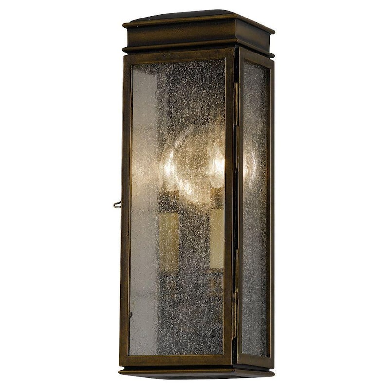 Iluminación de generación Whitaker Lámpara de pared de linterna de bronce astral de 2 luces para exteriores de 17.25 pulgadas - OL7400ASTB