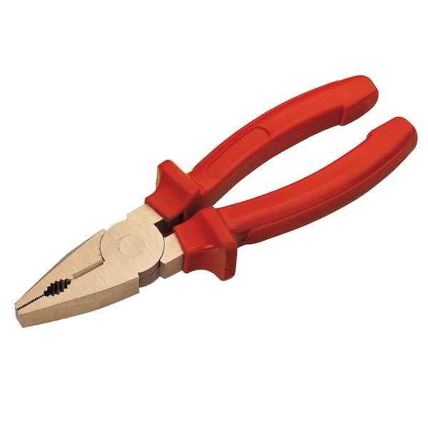 Cs Unitec Non Sparking Comb Pliers w/Side Cut, 165mm(6in), Aluminum Bronze - EX612-6A