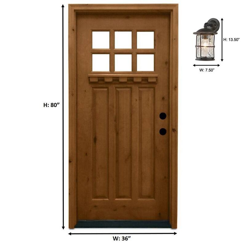 Colección de decoradores para el hogar Hargreaves 13.5 in. 1-Light Gilded Iron Rustic Farmhouse Hardwired Outdoor Wall Light Lantern Sconce con vidrio con semillas - 7956HDCGIDI