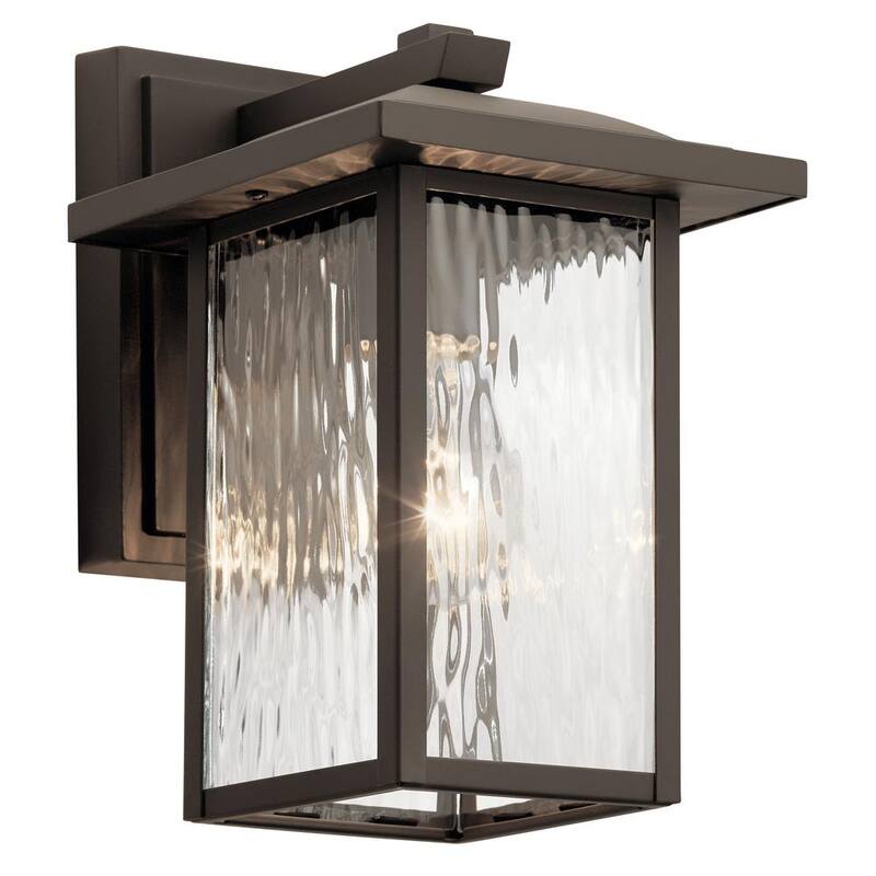 KICHLER Capanna 10.25 in. 1-Light Olde Bronze Outdoor Hardwired Wall Lantern Sconce with No Bulbs Included (paquete de 1) - 49924OZ