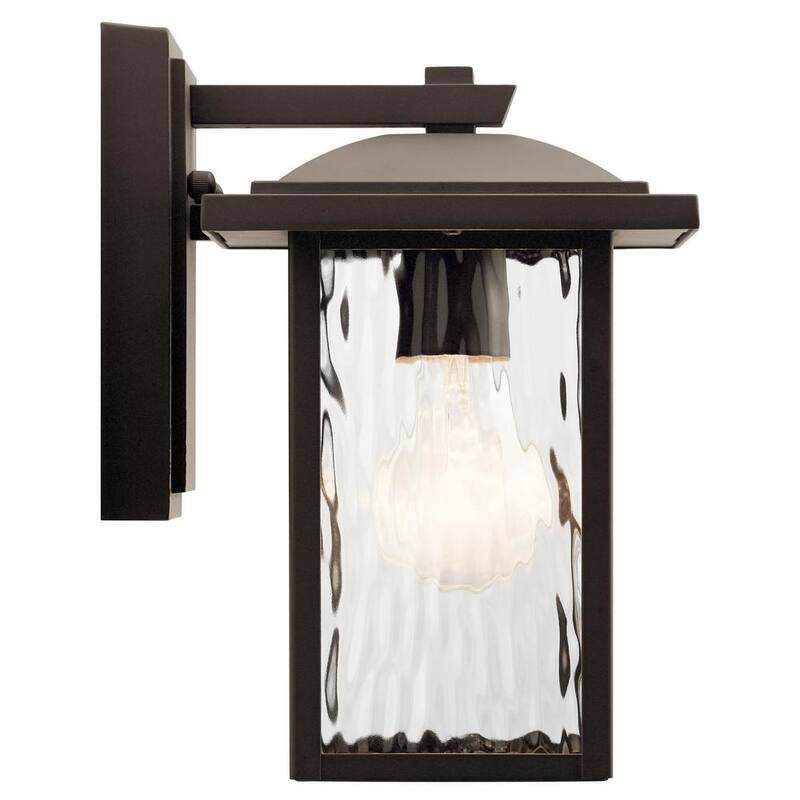 KICHLER Capanna 10.25 in. 1-Light Olde Bronze Outdoor Hardwired Wall Lantern Sconce with No Bulbs Included (paquete de 1) - 49924OZ