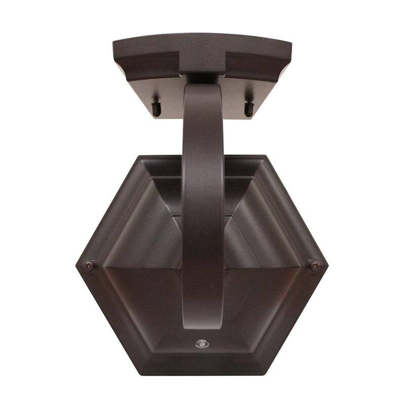 Colección de decoradores para el hogar 16.1 pulgadas. Linterna de pared exterior con sensor de movimiento integrado y amanecer a anochecer, luz LED integrada en bronce. Bombilla parpadeante - FL-380HD.