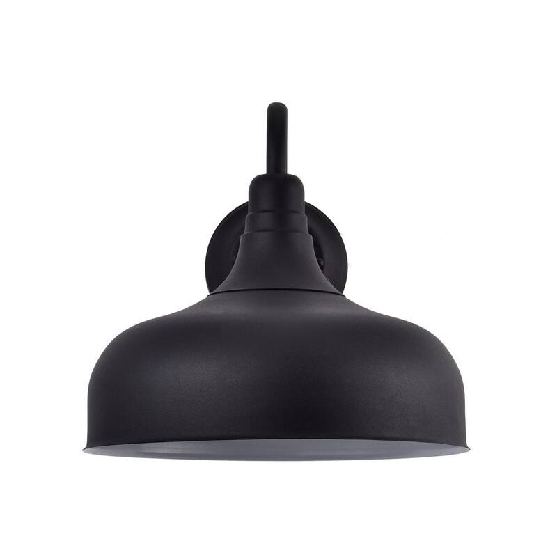 C Cattleya 1-Light Negro 12W LED Luz de Pared de Granero para Exterior - CA1954-W