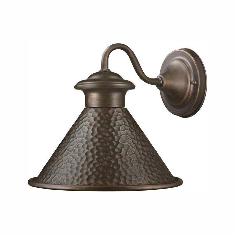 Colección de decoradores para el hogar Essen 8.38 pulgadas en acabado de cobre antiguo, aplique de pared para exterior de voltaje de línea con 1 luz sin bombilla incluida - HBWI9003S86A