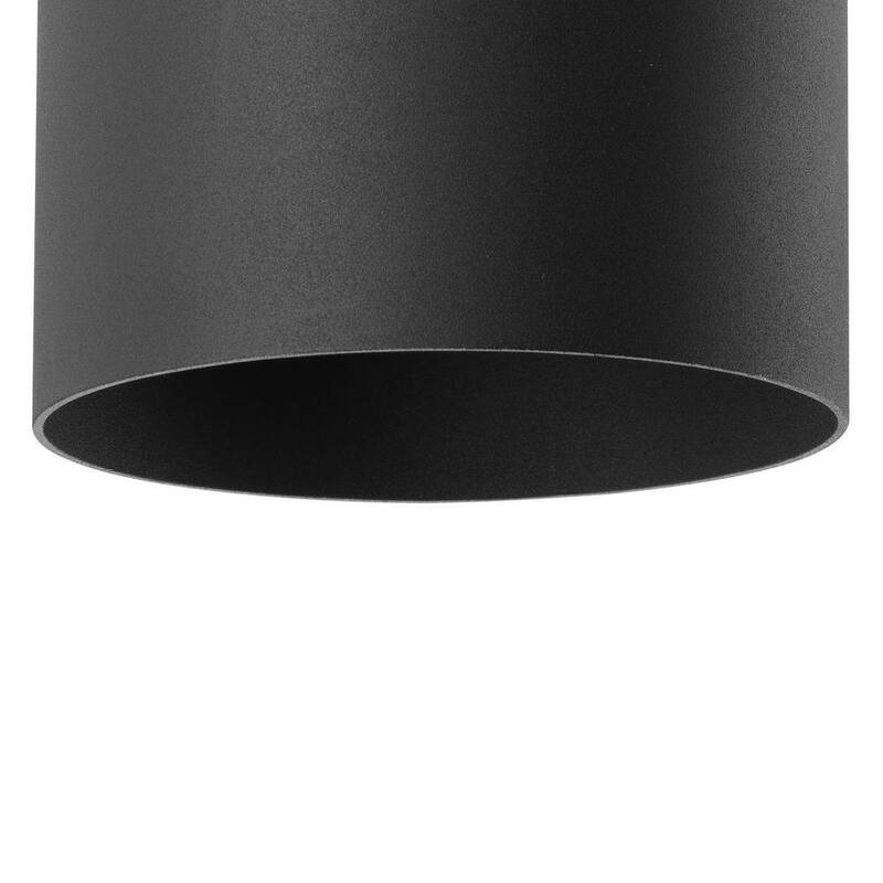 Colección de cilindros de iluminación Progreso 6" Lámpara de pared de aluminio negra moderna para exteriores hacia arriba y hacia abajo - P5642-31