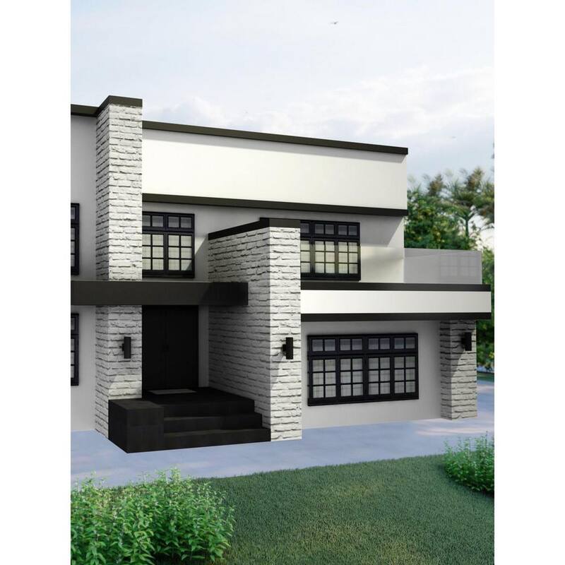 Colección de cilindros de iluminación Progreso 6" Lámpara de pared de aluminio negra moderna para exteriores hacia arriba y hacia abajo - P5642-31