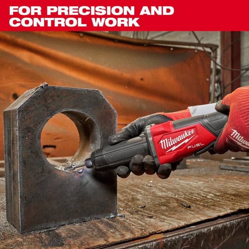 Amoladora recta inalámbrica sin escobillas Milwaukee M18 FUEL de 18 voltios con batería de 5.0Ah - 2984-20-48-11-1850