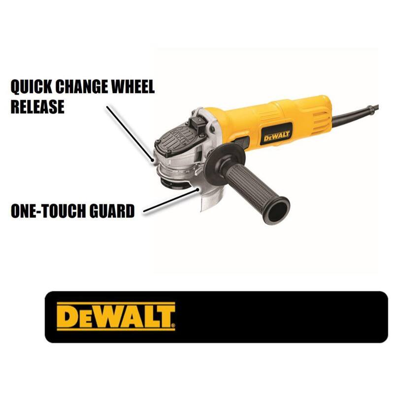 DEWALT 7 amperios 4.5 pulgadas Amoladora de Ángulo Pequeño con Guarda de 1 Toque (Paquete de 2) - DWE4011W4011