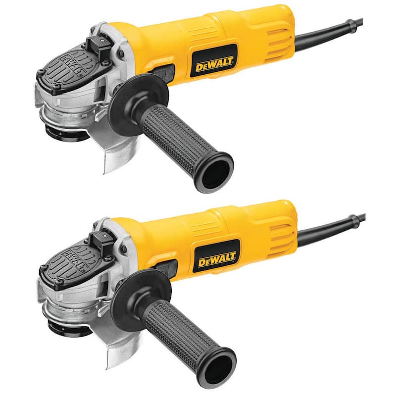 DEWALT 7 amperios 4.5 pulgadas Amoladora de Ángulo Pequeño con Guarda de 1 Toque (Paquete de 2) - DWE4011W4011