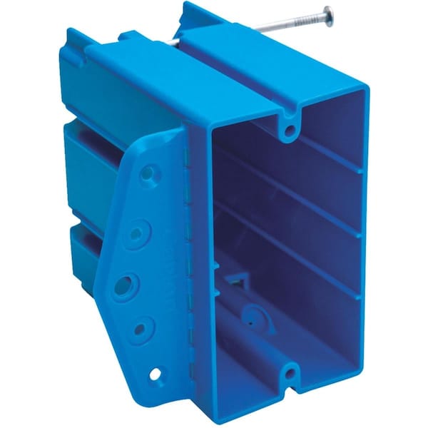 Upgrade 1-Gang PVC Molded Multi-Purpose Electrical Wall Box; Blue - UP3244266