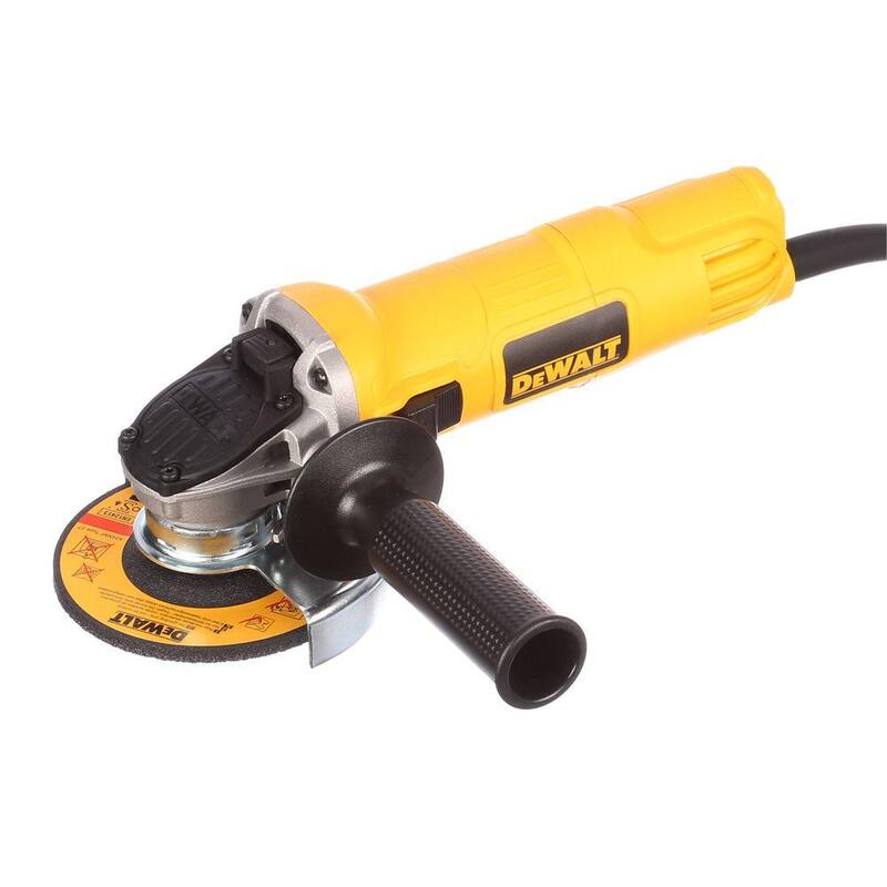 Amoladora angular pequeña DEWALT de 7 amperes y 4.5 pulgadas con protector de un toque (paquete de 4) - DWE4011X4