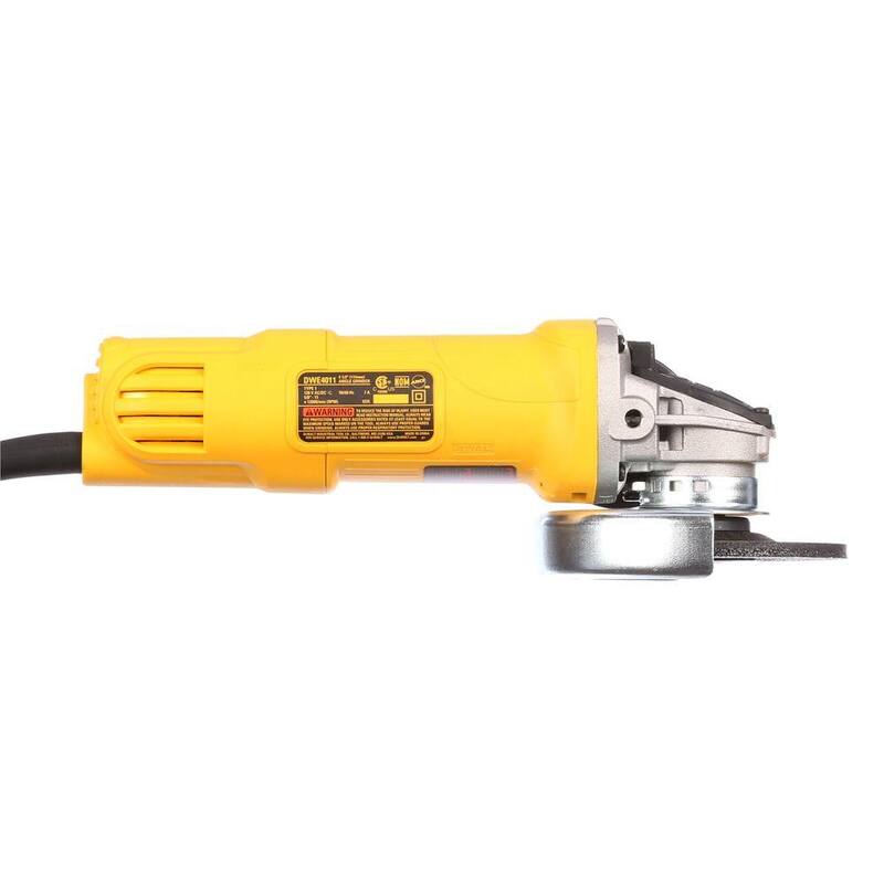 Amoladora angular pequeña DEWALT de 7 amperes y 4.5 pulgadas con protector de un toque (paquete de 4) - DWE4011X4