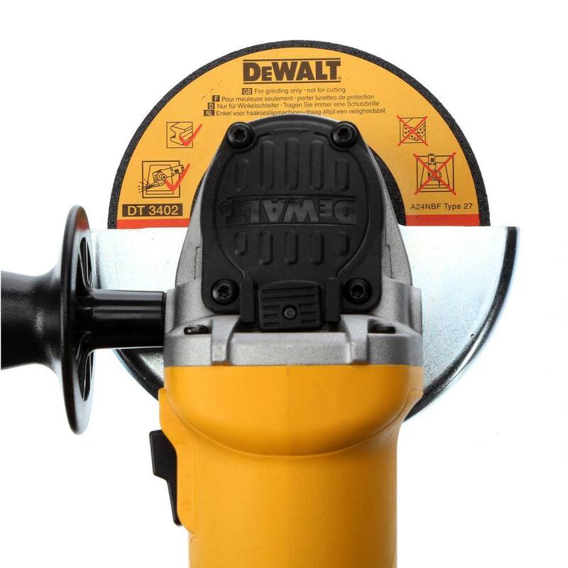 Amoladora angular pequeña DEWALT de 7 amperes y 4.5 pulgadas con protector de un toque (paquete de 4) - DWE4011X4
