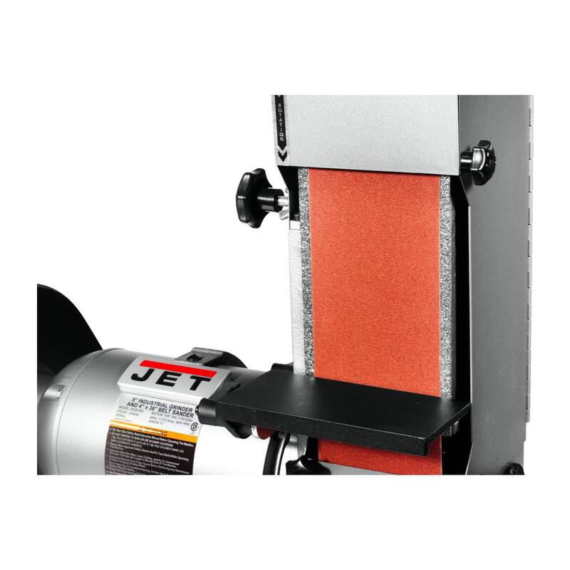 Combinación de esmeriladora industrial de 8 pulgadas y lijadora de banda de 4 pulgadas x 36 pulgadas 1 HP 115 voltios de Jet, IBGB-436 - 578436