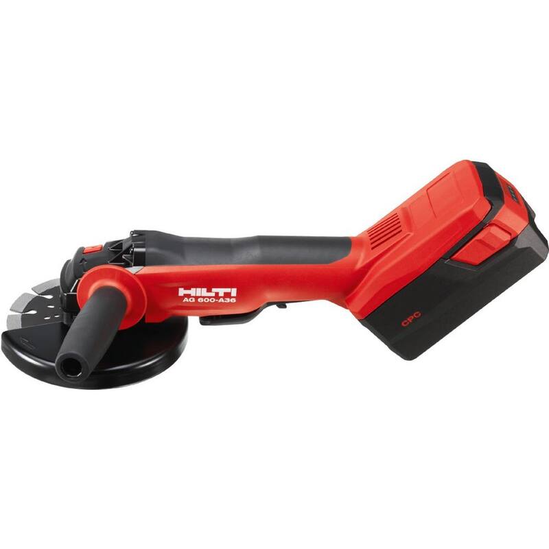 Herramienta Hilti de amoladora angular inalámbrica AG 600 de 6 pulgadas con tecnología de bloqueo rápido de 36 voltios de iones de litio y sin escobillas - 3551255