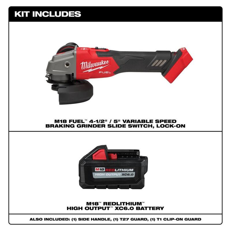 Esmeriladora inalámbrica sin escobillas Milwaukee M18 FUEL de 18V con batería de 6.0Ah - 2889-20-48-11-1865