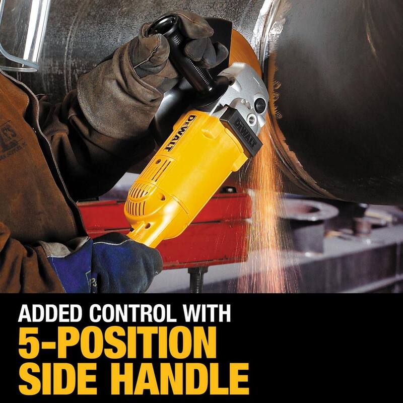 DEWALT 15 Amperios 5.3 HP 7 pulgadas y 9 pulgadas (180 mm y 230 mm) Amoladora de Ángulo - D28499X