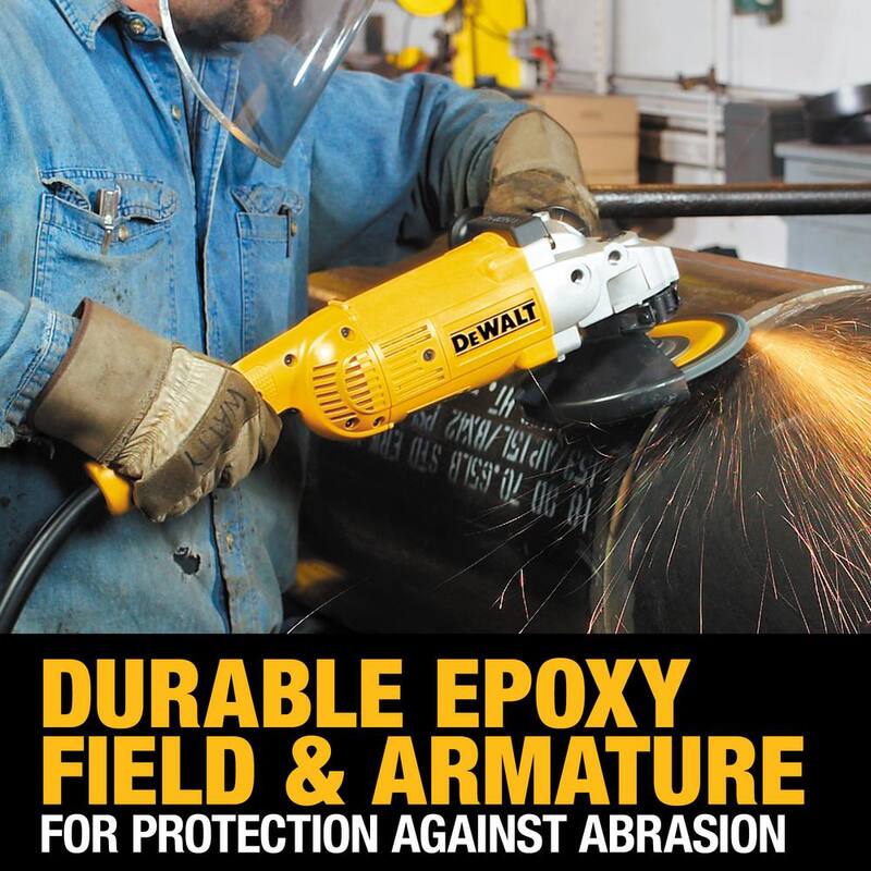 DEWALT 15 Amperios 5.3 HP 7 pulgadas y 9 pulgadas (180 mm y 230 mm) Amoladora de Ángulo - D28499X