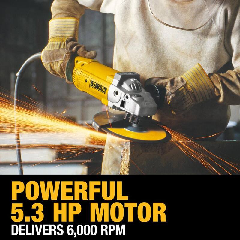 DEWALT 15 Amperios 5.3 HP 7 pulgadas y 9 pulgadas (180 mm y 230 mm) Amoladora de Ángulo - D28499X