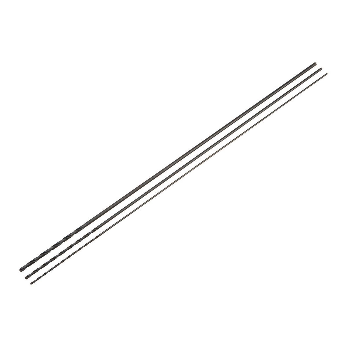 Set de brocas de madera largas de 1/8 pulg., de 3/16 pulg. y de 1/4 pulg. x 25 pulg. Warrior, juego de 3 piezas - 68822