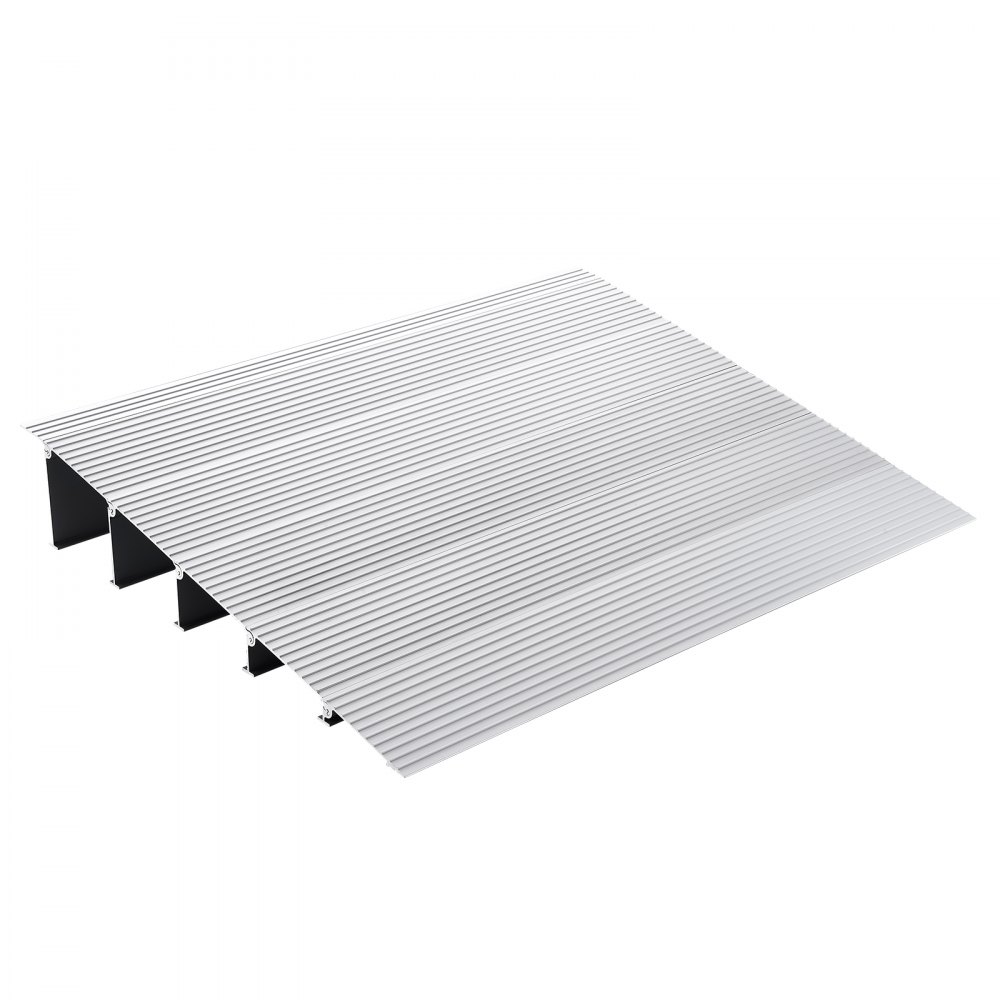 VEVOR Door Threshold Ramp, 5" Rise, 800 lbs Load Capacity, Door Ramp for Wheelchairs, Aluminum Threshold Ramp for Doorways, Adjustable Modular Threshold Ramp for Wheelchairs, Scooters, Power Chairs - PJSMJLPD5YC75OVUSV0