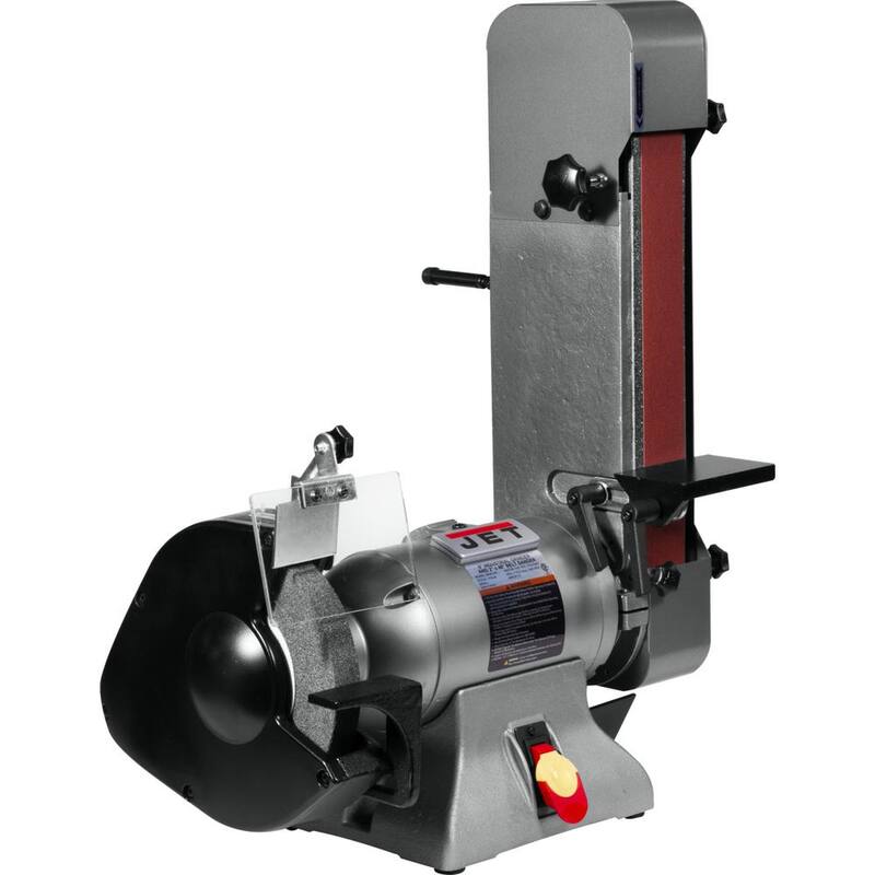 Combinación de esmeriladora industrial Jet de 8 pulgadas y pulidora de banda de 2 pulgadas x 48 pulgadas, 1 HP, 115 voltios, IBGB-248 - 578248