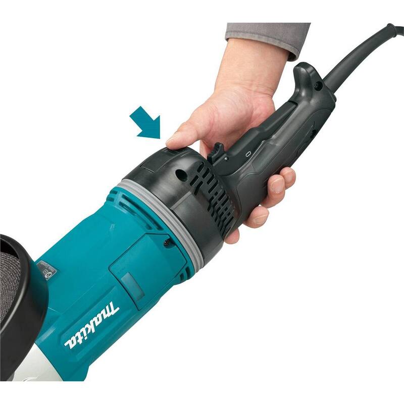 Esmeriladora angular con cable de 9 pulgadas Makita con tecnología AFT y freno - GA9070X1