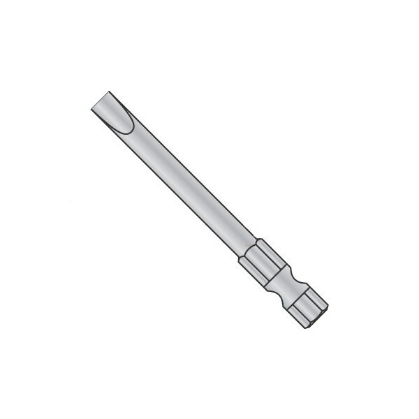 Newport Fasteners 6-7 X 1 15/16 Slotted Power Bits/Point Size: #6 - #7/Length 1 15/16"/Shank: 1/4" , 60PK - 910613