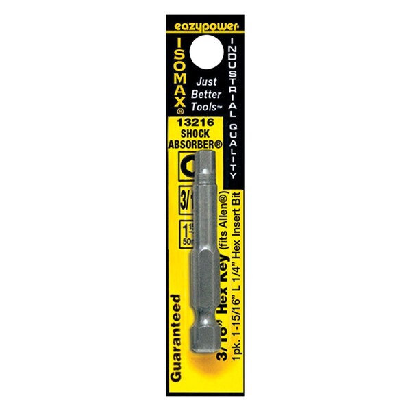Totalturf 0.25 in. Dia. x 2 in. Isomax 0.18 in. Hex Power Bit - TO3305518