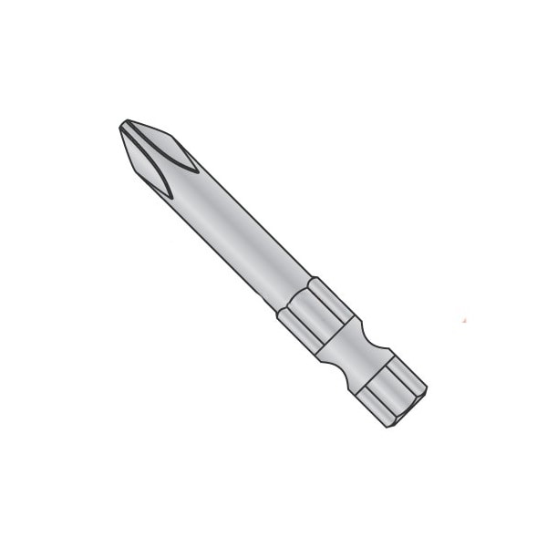 Newport Fasteners 2 X 2 3/4 X 1/4 Phillips Power Bit/Point Size: #2/Length 2 3/4"/Shank: 1/4" , 100PK - 798708
