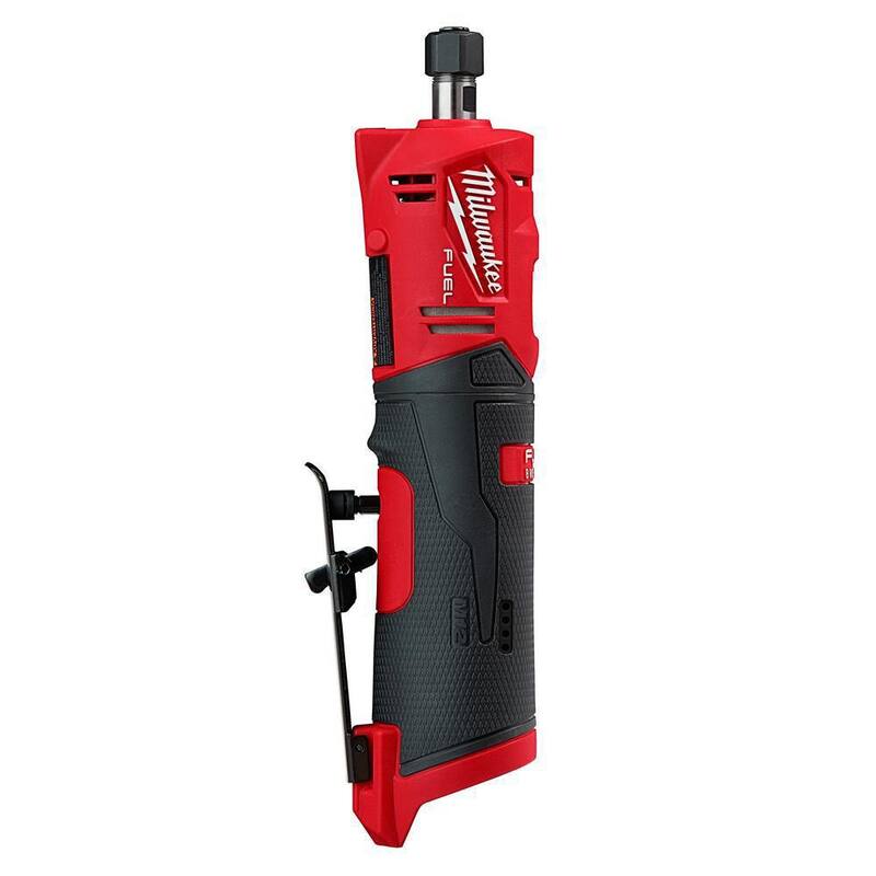 Rectificadora recta inalámbrica sin escobillas de 1/4 de pulgada Milwaukee M12 FUEL 12V de iones de litio con kit de inicio de batería M12 XC 4.0Ah - 2486-20-48-59-2440