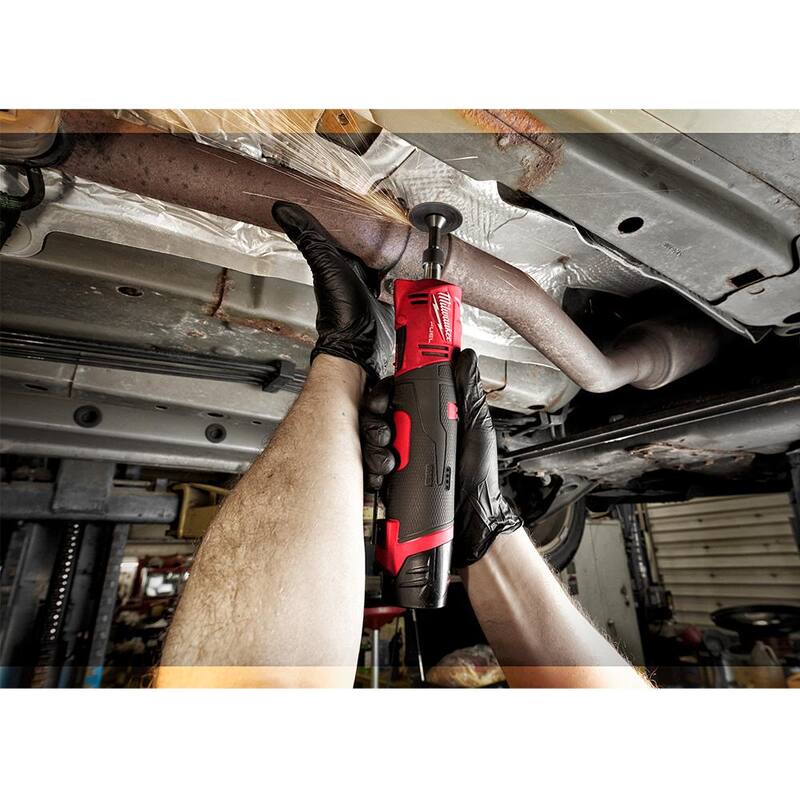 Rectificadora recta inalámbrica sin escobillas de 1/4 de pulgada Milwaukee M12 FUEL 12V de iones de litio con kit de inicio de batería M12 XC 4.0Ah - 2486-20-48-59-2440