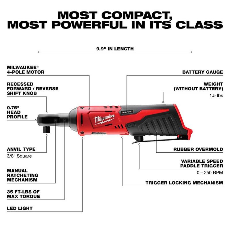 Milwaukee M12 FUEL 12V Lithium-Ion 1/4 pulg. Kit de rectificadora recta inalámbrica con M12 3/8 pulg. Trinquete - 2486-22-2457-20