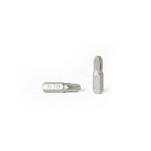 Superior Steel 3# Single End Pozidriv Screwdriver Bits - 1 Inch Long, PK 10 - BZ103-10PK