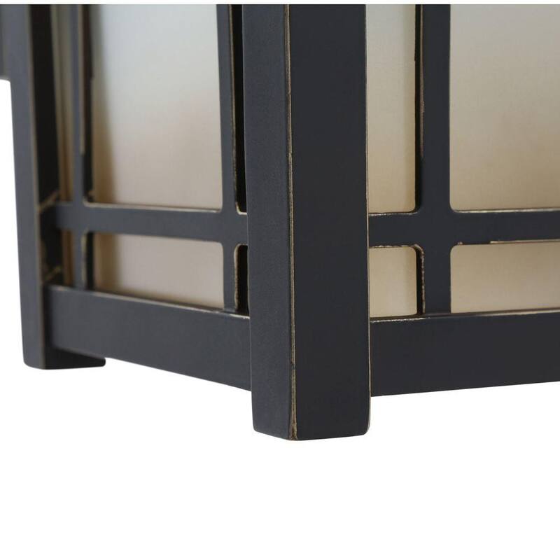 Colección de decoración para el hogar Port Oxford de 13.12 pulgadas 1-Luz Aceite Frotado Linterna Sconce de Pared al Aire Libre en Castaño Oscuro - 23113.