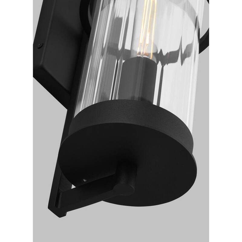 Generación Iluminación Alcona - Lámpara de Pared Grande para Exterior, Negra, con Alimentación por Cable - Sconce - 8726701-12