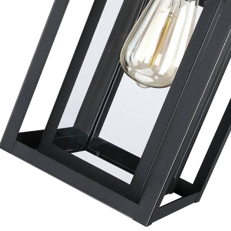 Lámpara de pared exterior TRUE FINE Kimberley de 1 luz de 15.5 pulgadas en color negro - TD130004OT