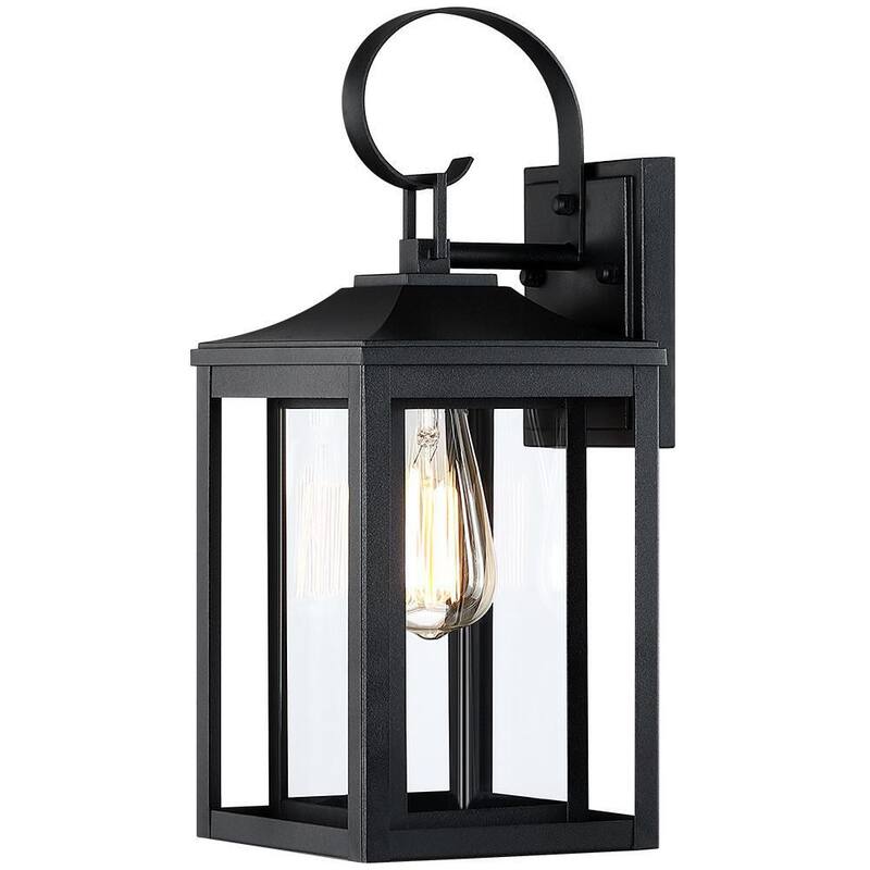 Lámpara de pared exterior TRUE FINE Kimberley de 1 luz de 15.5 pulgadas en color negro - TD130004OT