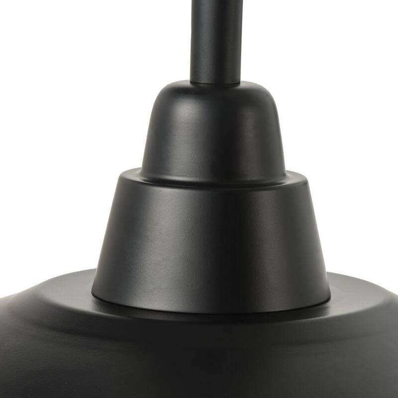 Luz de Granero de Cuello de Ganso con Accesorio de Luz Industrial de Pared de 1 Luz de 16 pulgadas de Moderno aiwen en Negro para Exterior/Interior con Cableado Duro - JE-W6519B