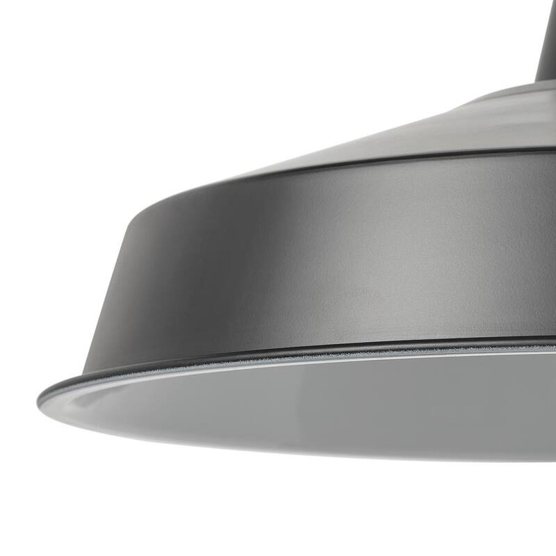 Luz de Granero de Cuello de Ganso con Accesorio de Luz Industrial de Pared de 1 Luz de 16 pulgadas de Moderno aiwen en Negro para Exterior/Interior con Cableado Duro - JE-W6519B