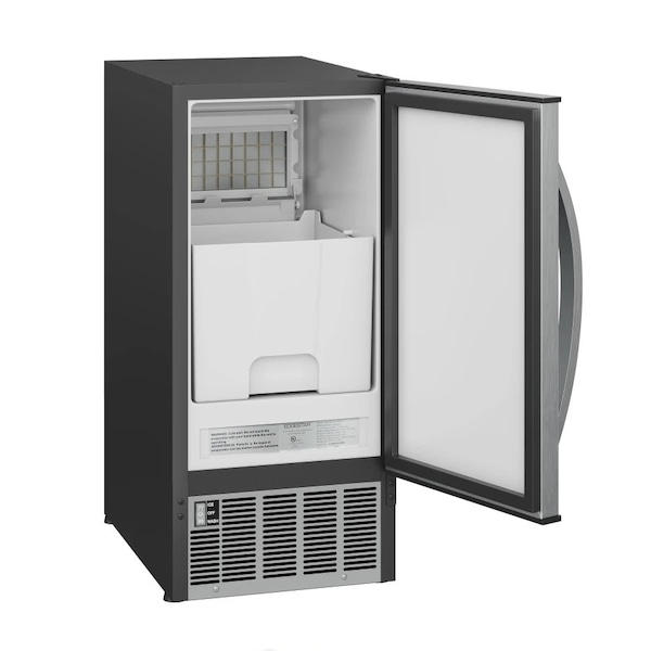 Edgestar 15 Inch Wide 25 Lbs Capacity BuiltIn Ice Maker with 50 Lbs Daily Ice Production - IB450BL